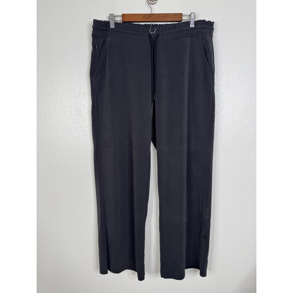 Athleta Seasoft Mid Rise Straight Pant XL Black Modal S/472259-02